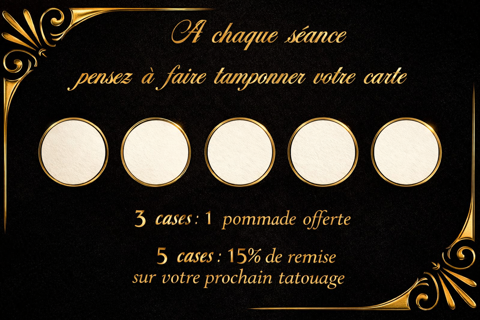 Carte de fidélité du Studio Pick Tattoo, vos tatoueurs à Lyon