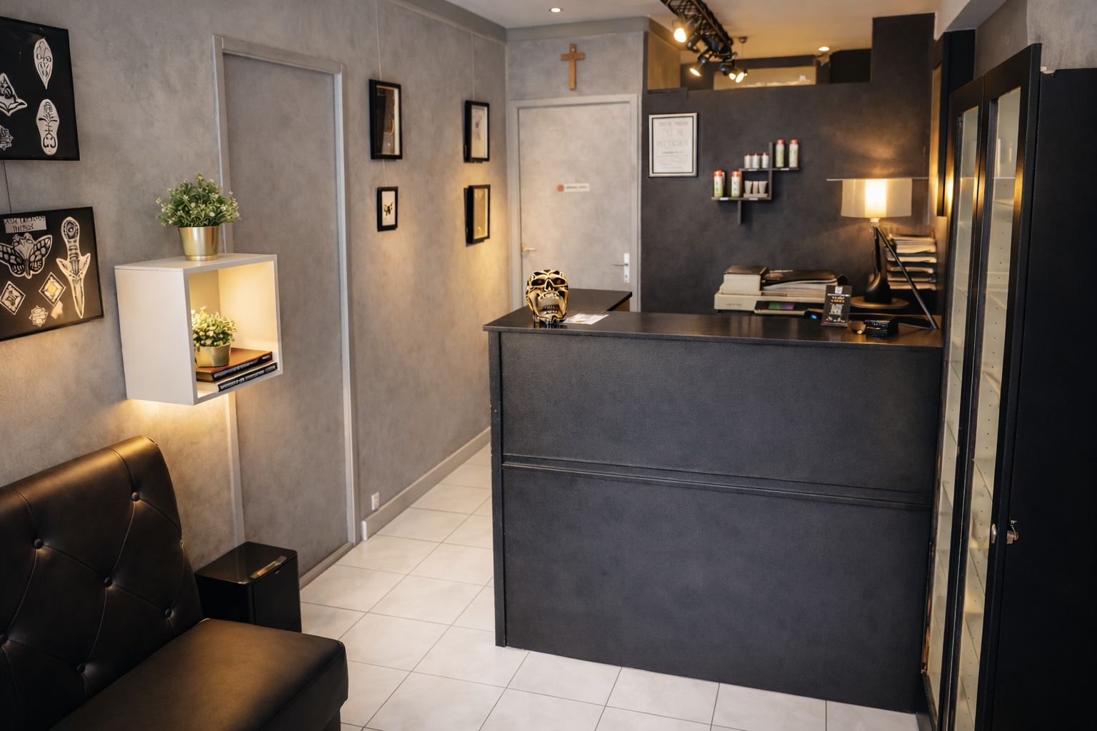La salle d'accueil de votre studio de tatouage à Lyon