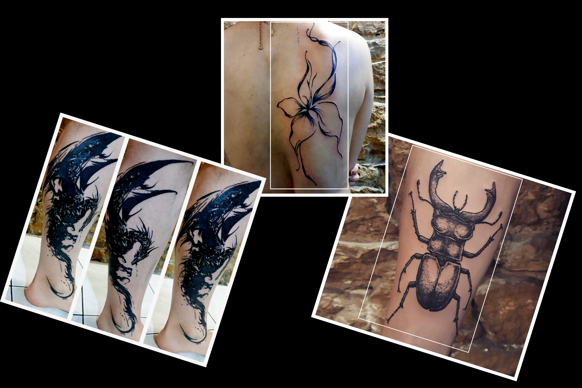 Exemples de tatouages réalisés par le Studio Pick Tattoo, vos tatoueurs à Lyon