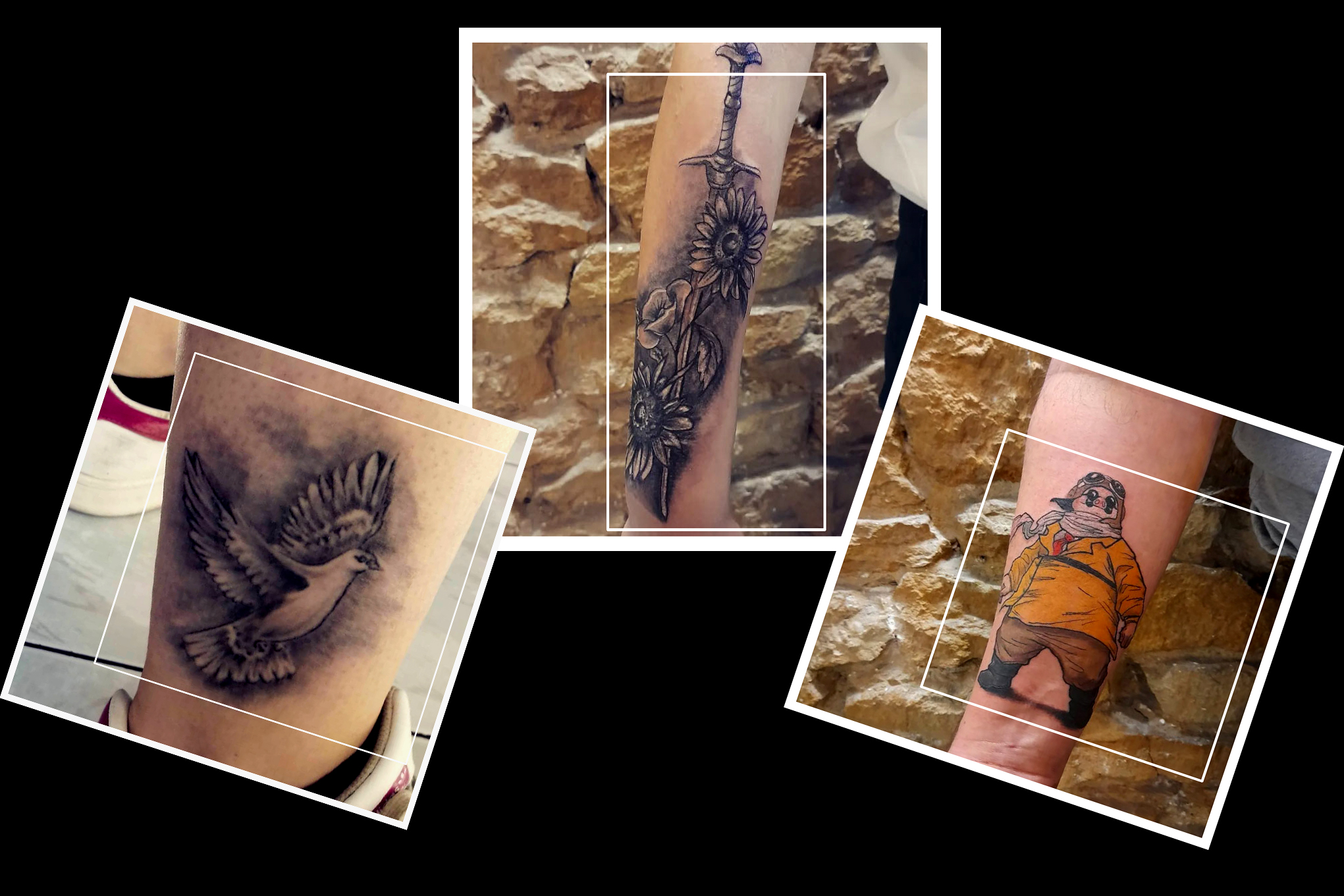 Exemples de tatouages réalisés par le Studio Pick Tattoo, vos tatoueurs à Lyon